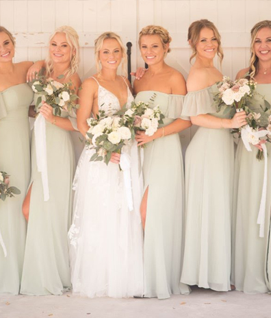 bridesmaids tanning party white rose bouquet dresses pretty best bridal airbrush spray tan in Rockledge Florida